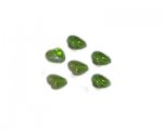 12mm Apple Green Handmade Lampwork Heart Bead, 6 beads 12mm Apple Green Handmade Lampwork Heart Bead, 6 beads