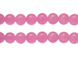 (image for) 12mm Pink Gemstone-Style Glass Bead, approx. 15 beads