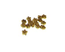 (image for) 6mm Flower Gold Metal Spacer Bead, approx. 15 beads