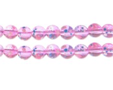 (image for) 10mm Pink Blossom Spray Glass Bead, approx. 16 beads