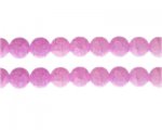 10mm Rose Quartz Duo-Style Glass Bead, approx. 16 beads