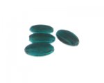22 x 16mm Aqua Foil Oval Lampwork Glass Bead, 4 beads 22 x 16mm Aqua Foil Oval Lampwork Glass Bead, 4 beads