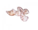 26 x 16mm Pale Pink Twirl Foil Lampwork Bead, 4 beads 26 x 16mm Pale Pink Twirl Foil Lampwork Bead, 4 beads