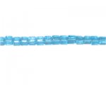 6mm Turquoise Faceted Cube Glass Bead, 14" string 6mm Turquoise Faceted Cube Glass Bead, 14" string