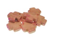 (image for) 20mm White Cross Dyed Turquoise Bead, 7 beads