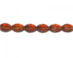 12 x 10mm Golden Brown Faceted Oval Glass Bead, 12" string 12 x 10mm Golden Brown Faceted Oval Glass Bead, 12" string