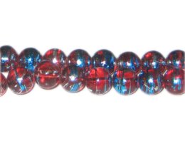 (image for) 10mm Stars n Stripes Abstract Glass Bead, approx. 16 beads