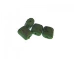 16 x 14mm Green Floral Lampwork Glass Bead, 4 beads 16 x 14mm Green Floral Lampwork Glass Bead, 4 beads