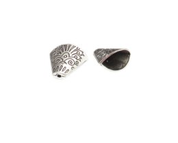 (image for) 18mm Silver Metal Etched Cone, 2 cones