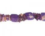 12mm Purple Reconstituted Turquoise Beads and Chips, 4" string 12mm Purple Reconstituted Turquoise Beads and Chips, 4" string