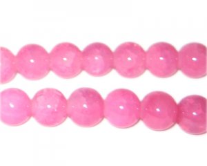 10mm Cherry Quartz-Style Glass Bead, approx. 21 beads