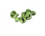 22 x 16mm Apple Green Twirl Spot Lampwork Bead, 5 beads 22 x 16mm Apple Green Twirl Spot Lampwork Bead, 5 beads
