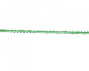 3mm Dark Green Faceted Bi-cone Glass Bead, 2 x 12" strings