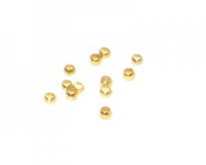 2mm Gold-Coated Crimp Bead - approx. 250 beads