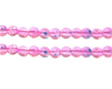 (image for) 8mm Pink Blossom Spray Glass Bead, approx. 35 beads