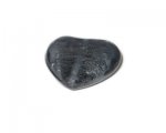 34mm Charcoal Foil Heart Handmade Lampwork Glass Bead 34mm Charcoal Foil Heart Handmade Lampwork Glass Bead