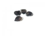 16mm Black Foil Lampwork Heart Glass Bead, 4 beads 16mm Black Foil Lampwork Heart Glass Bead, 4 beads