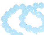 12mm Very Pale Blue Faceted Round Semi-Opaque Glass Bead, 12" st 12mm Very Pale Blue Faceted Round Semi-Opaque Glass Bead, 12" st