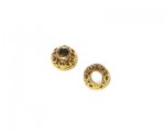 6mm Gold Etched Metal Spacer Bead, 6 beads 6mm Gold Etched Metal Spacer Bead, 6 beads