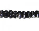 10mm Black Thunder Abstract Glass Bead, approx. 16 beads