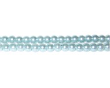 (image for) 4mm Sea Foam Glass Pearl Bead, approx. 113 beads
