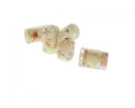 14x 10mm White Column Lampwork Glass Bead, 5 beads 14x 10mm White Column Lampwork Glass Bead, 5 beads