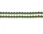 6mm Apple Green Rustic Glass Pearl Bead, approx. 71 beads