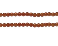 (image for) 6mm Brown Gemstone-Style Glass Bead, approx. 48 beads