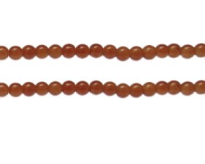 (image for) 6mm Brown Gemstone-Style Glass Bead, approx. 48 beads