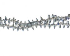 (image for) 6 x 3mm Silver Faceted Glass Bead, 18" string, side-drill