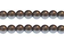 (image for) 12mm Stone Glass Pearl Bead, approx. 18 beads