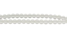 (image for) 6mm White Semi-Matte Glass Bead, approx. 44 beads