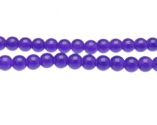 (image for) 8mm Deep Amethyst Gemstone-Style Glass Bead, approx. 55 beads
