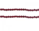 4mm Blood Red Jade-Style Glass Bead, approx. 109 beads