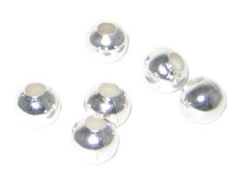 (image for) 10mm Silver Round Iron Bead, approx. 20 beads - large hole