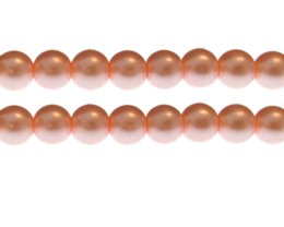 (image for) 12mm Rose Pink Glass Pearl Bead, approx. 18 beads