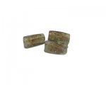 20 x 10mm Silver Foil Lampwork Column Glass Bead, 3 beads 20 x 10mm Silver Foil Lampwork Column Glass Bead, 3 beads