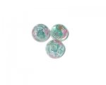 12mm Green Floral Handmade Lampwork Bead, 5 beads 12mm Green Floral Handmade Lampwork Bead, 5 beads