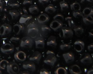 (image for) 6/0 Black Luster Glass Seed Bead, 1oz. Bag