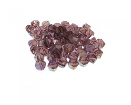 (image for) Approx. 1oz. x 6mm Plum Luster Bicone Glass Bead