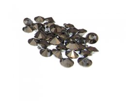 (image for) Approx. 1oz. x 6x4mm Silver Electroplated Disc Glass Bead, side-drill