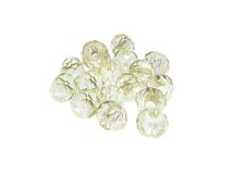 (image for) Approx. 1oz. 10 x 8mm Champagne Faceted Glass Rondelle Beads, large hole