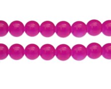 (image for) 12mm Peony Jade-Style Glass Bead, approx. 18 beads
