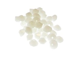 (image for) Approx. 1oz. x 6mm Milky White Faceted Glass Bicone Beads