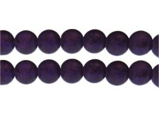 (image for) 12mm Purple Crackle Frosted Glass Bead, approx. 14 beads