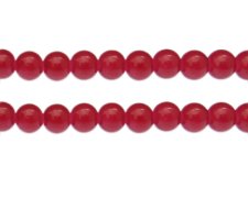 (image for) 10mm Raspberry Jade-Style Glass Bead, approx. 21 beads