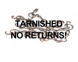 (image for) 26 x 10mm Clef Silver Metal Charm, 14 charms. Tarnished, No Returns!
