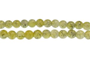 (image for) 8mm Yellow/Gray Duo-Style Glass Bead, approx. 35 beads