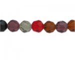 14mm Color Faceted Round Glass Bead, 16" string 14mm Color Faceted Round Glass Bead, 16" string
