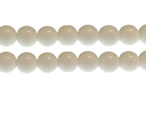 (image for) 12mm White Solid Color Glass Bead, approx. 17 beads